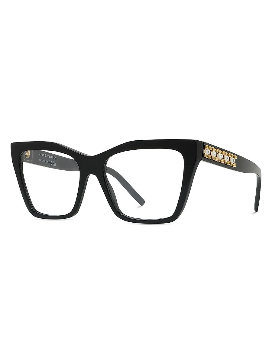 Women's 51MM Rectangular Eyeglasses - Black