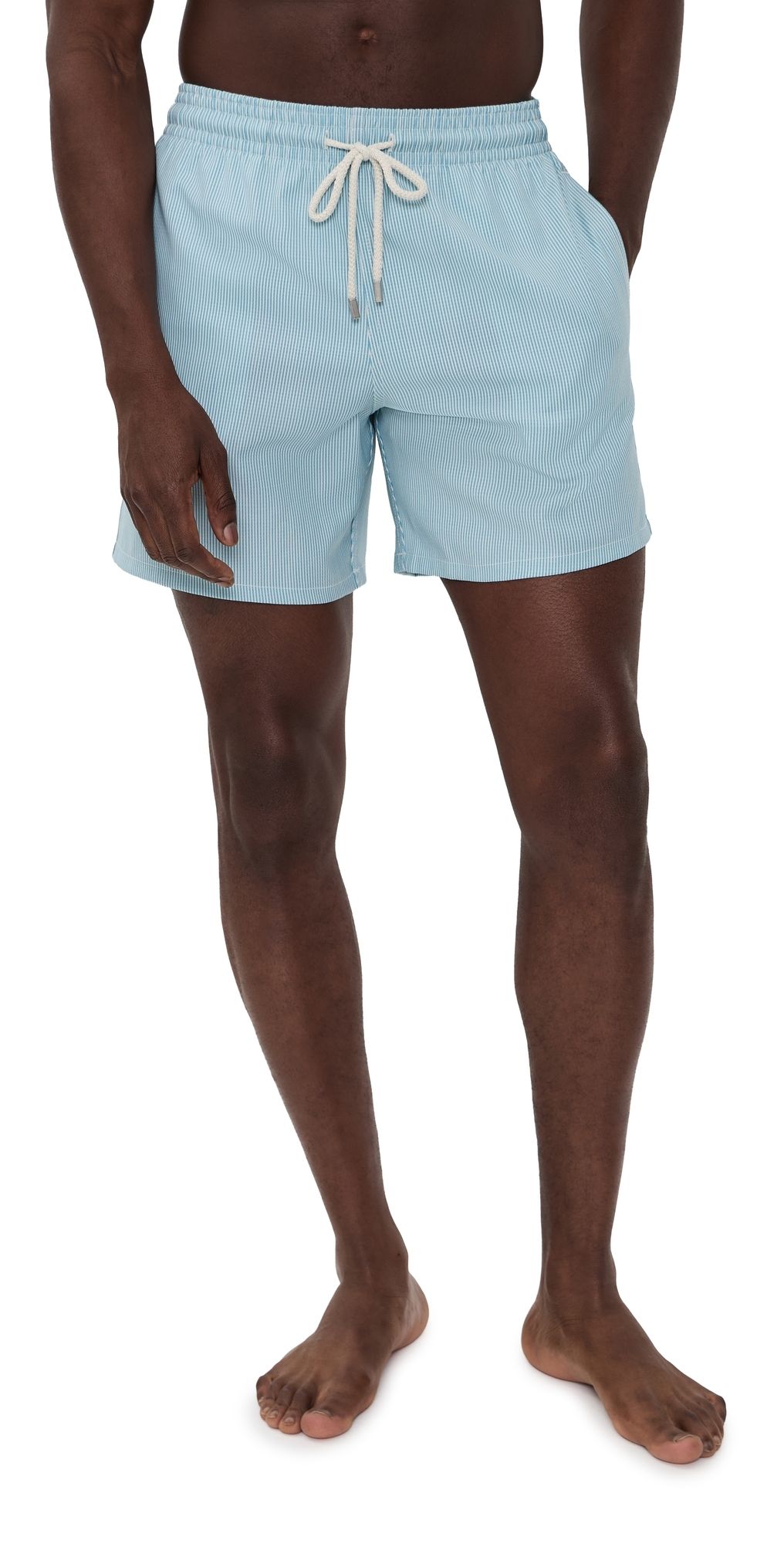 Vilebrequin Stripe Swim Shorts Topaz Blue M