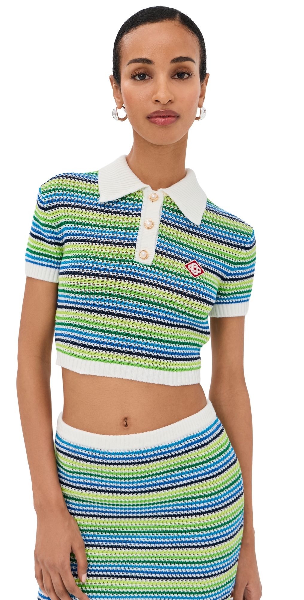 Casablanca Stripe Polo Shirt Stripe M