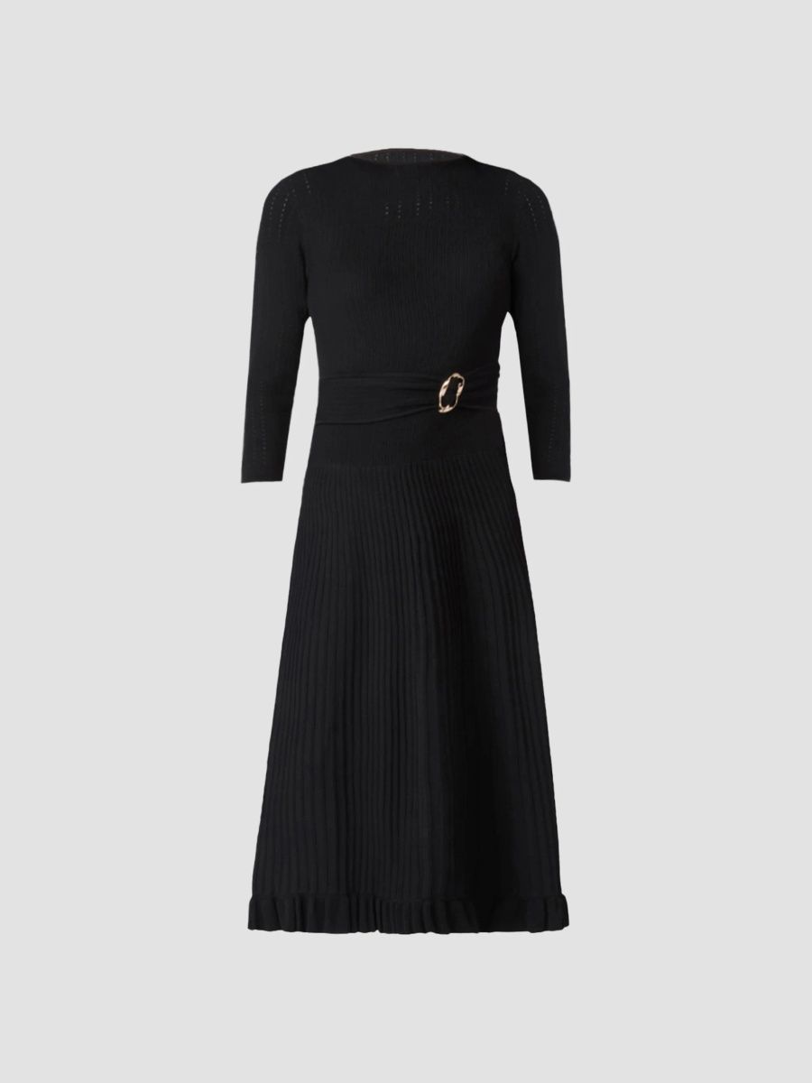Shoshanna Women's Effie Mid Sweaterdress - Jet - Size XL