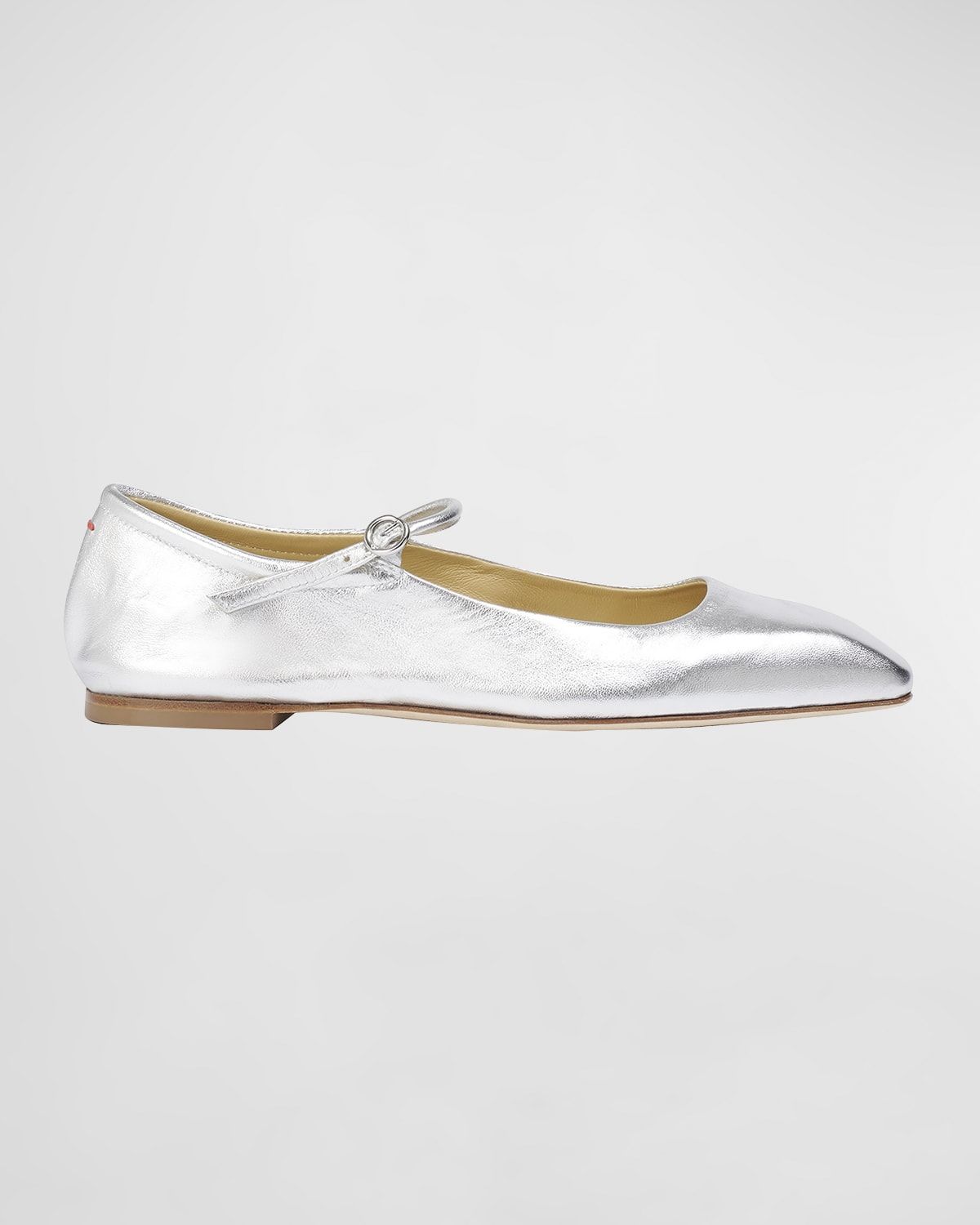 Uma Metallic Mary Jane Ballerina Flats