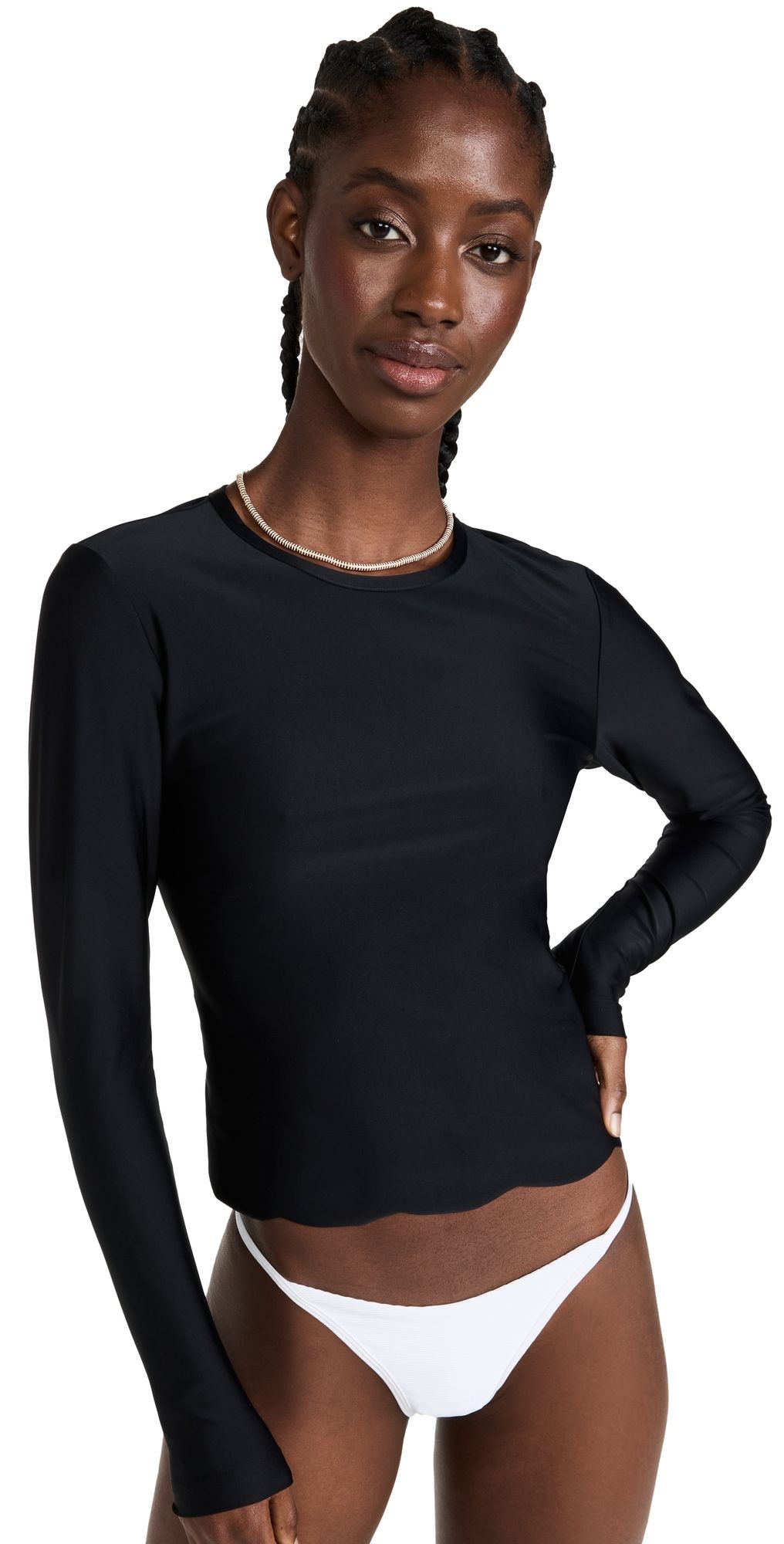 Cover Scallop Swim Tee Navy XS