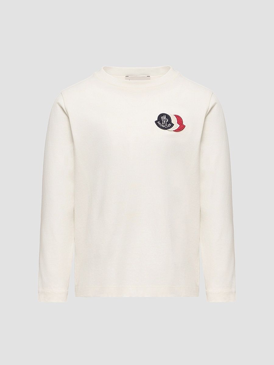 Little Boy's & Boy's Long Sleeved Crewneck T-Shirt in Cotton - White - Size 4
