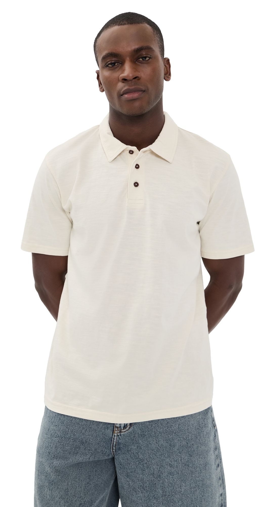 Katin Slub Polo Vintage White S