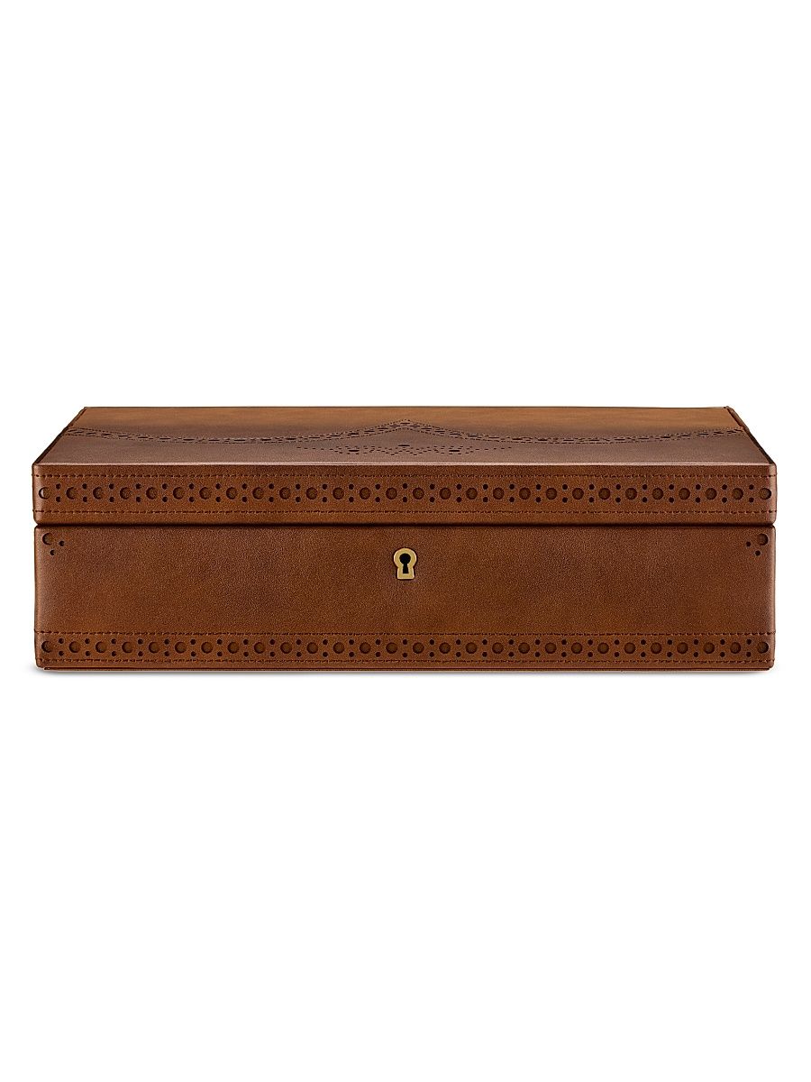 Brogue 10-Piece Watch Box - Burnished Brown