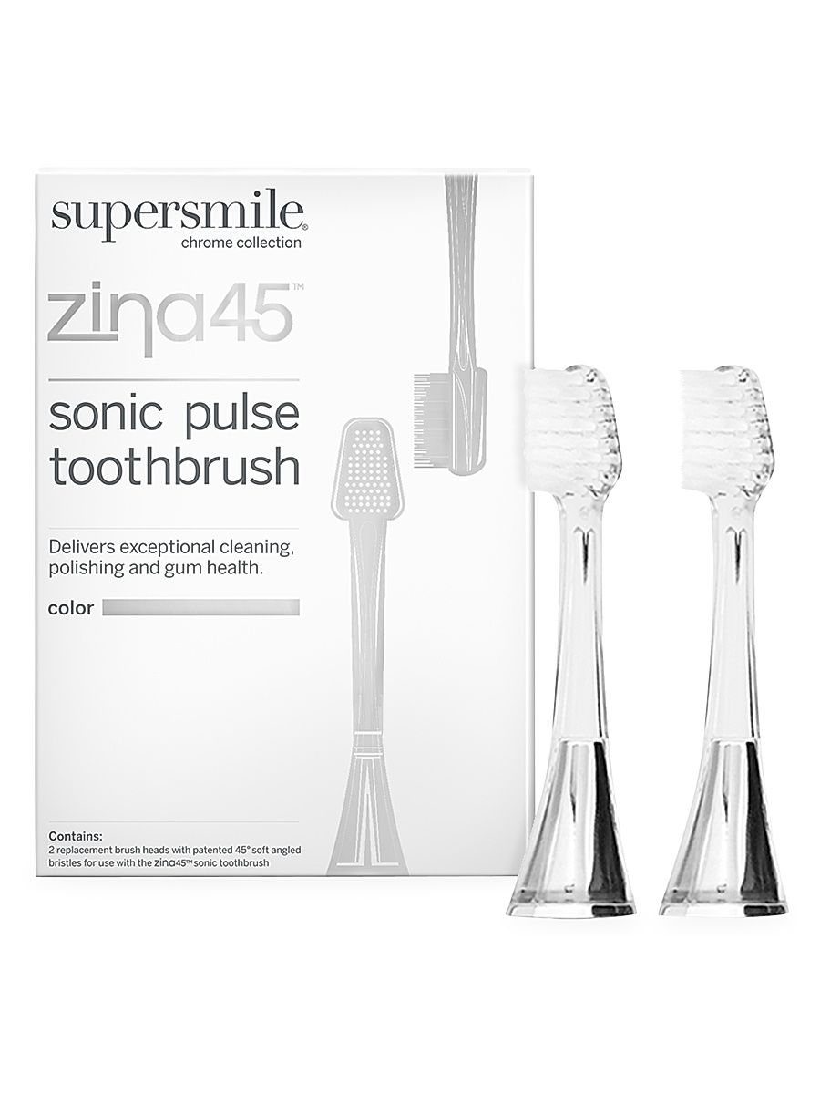 Women's Zina45 Sonic Pulse 2-Piece Replacement Toothbrush Head Set