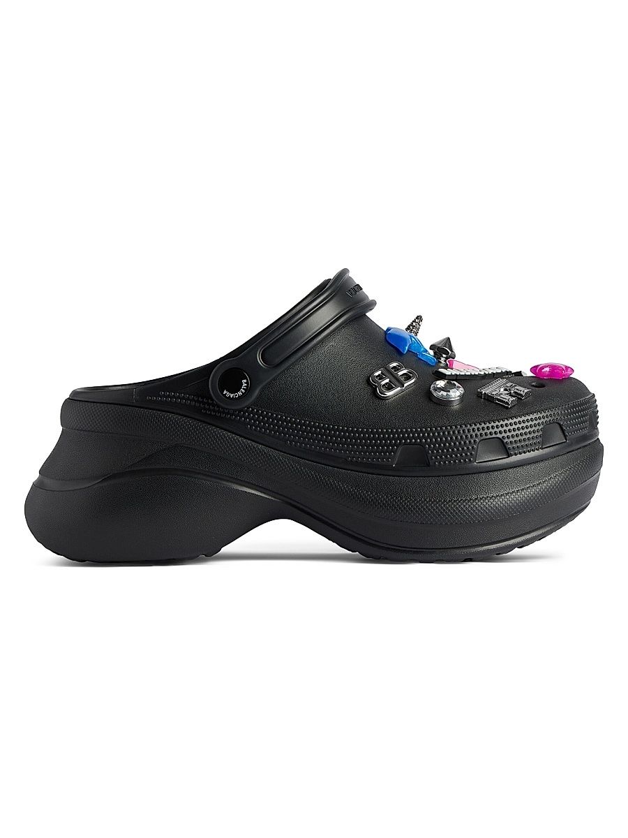 Women's Crocs Mule Jibbitz - Black - Size 12