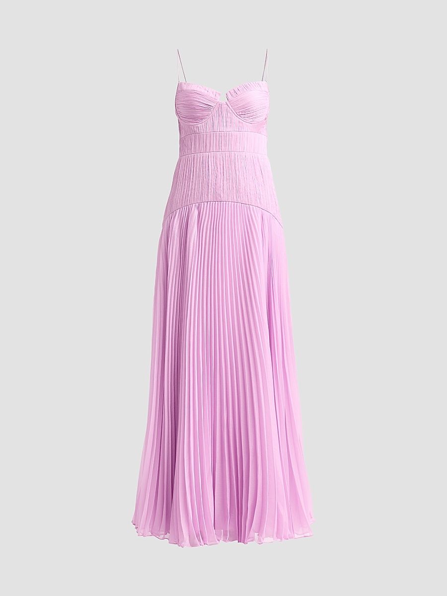 Women's Saylor Pleated Gown - Pink Hyacinth - Size 0