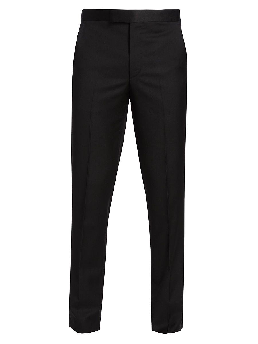 Men's COLLECTION Classic Tuxedo Pants - Black - Size 34