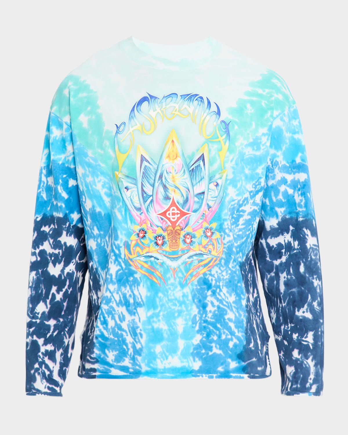 Men & apos;s Organic Cotton Surf Lotus Tie-Dye Long-Sleeve T-Shirt