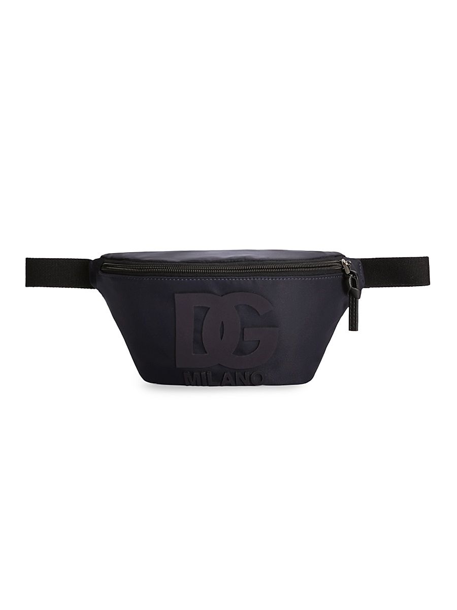 Kid's Nylon Logo Belt Bag - Blue