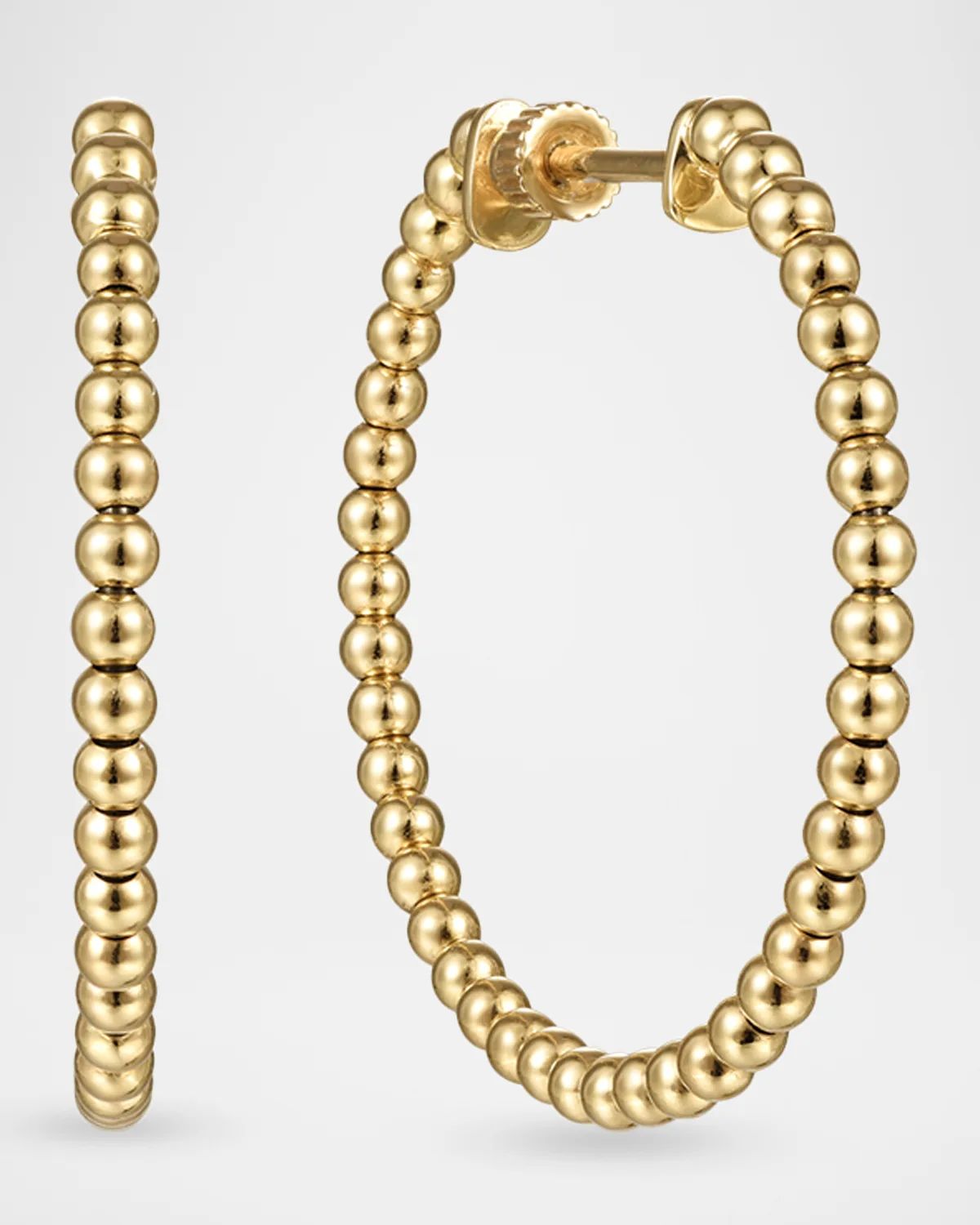 14K Yellow Gold Bujukan Classic Hoop Earrings, 30mm