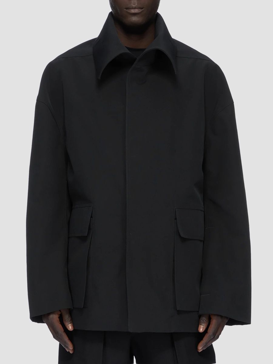 Rick Owens Men's Imbottita Cotton-Blend Shirt Jacket - Black - Size 42