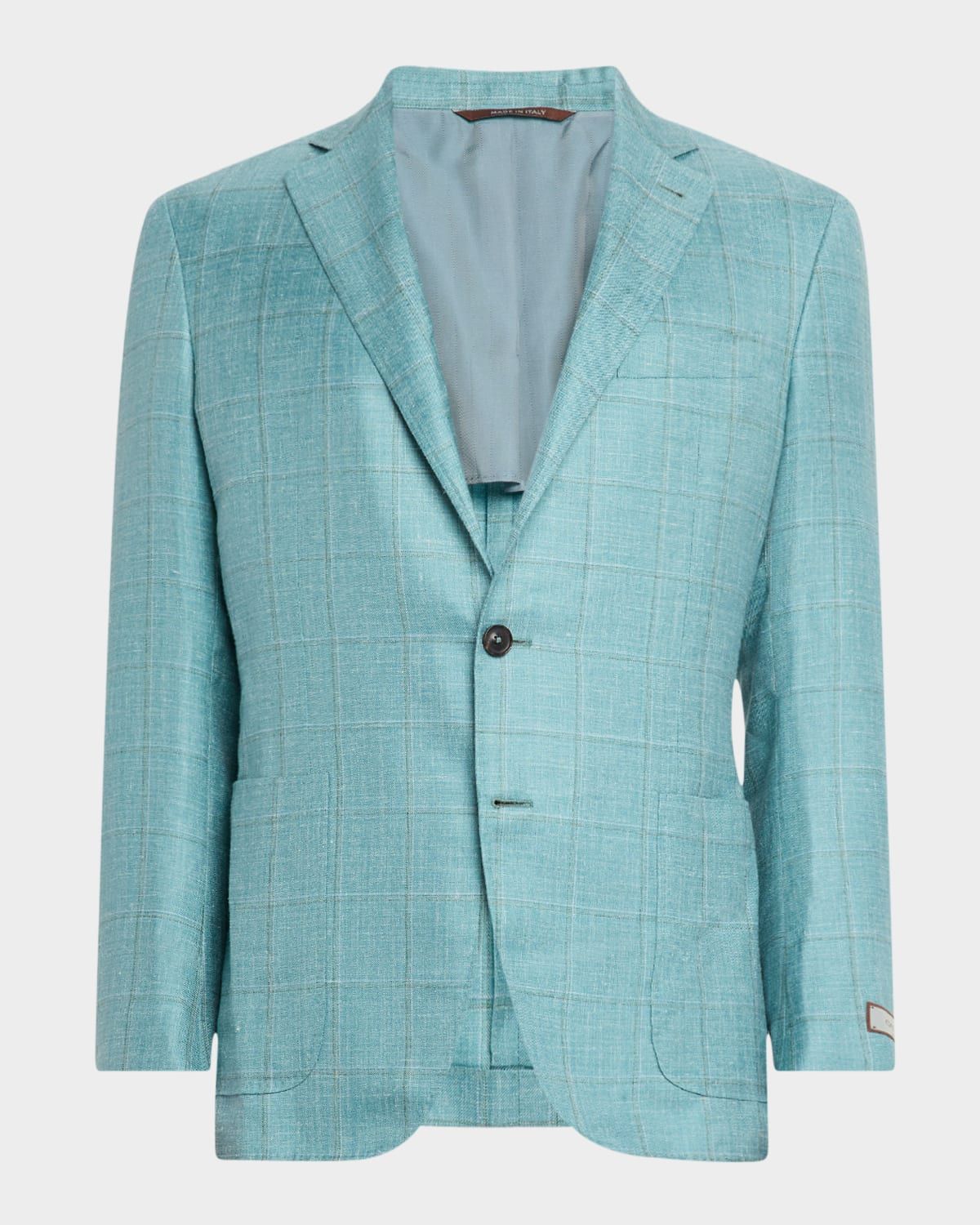 Men & apos;s Cashmere, Silk and Linen Windowpane Sport Coat