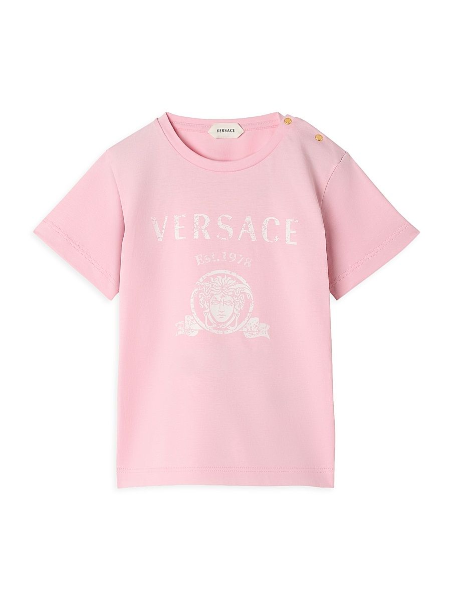 Baby Girl's & Little Girl's Versace Varsity Print T-Shirt - Pastel Pink - Size 3