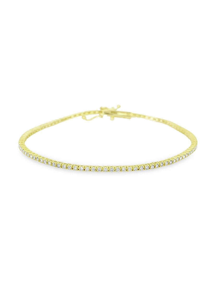Women's 14K Yellow Gold & 1.00 TCW Diamond Tennis Bracelet - Yellow Gold