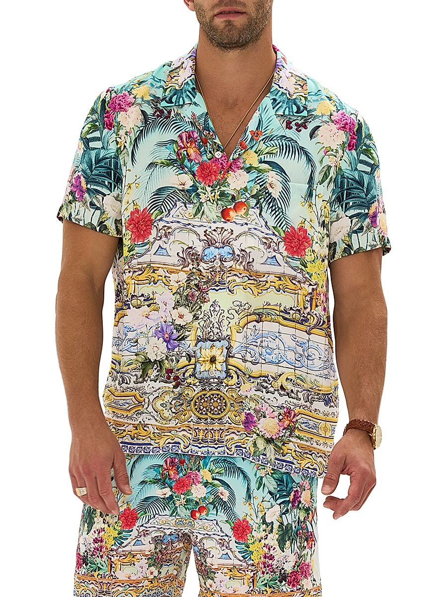 Men's Gardens Of Queluz Gardquel Camp Shirt - Gardens Of Queluz Gardquel - Size XL