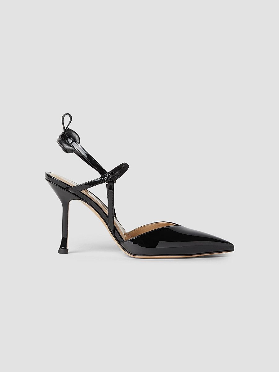 Women's Very Colibri 95MM Patent Leather Slingback Pumps - Nero - Size 12