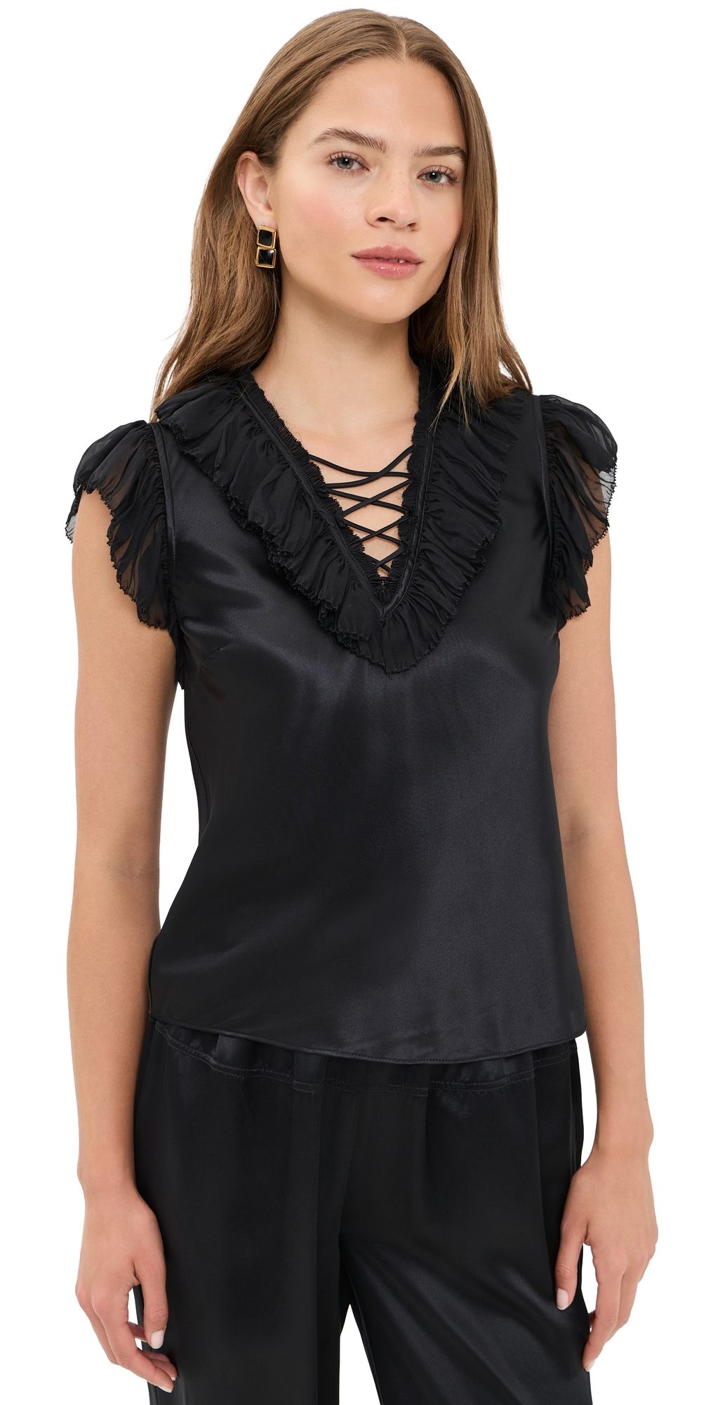 Ulla Johnson Ilyana Silk Top Noir 10