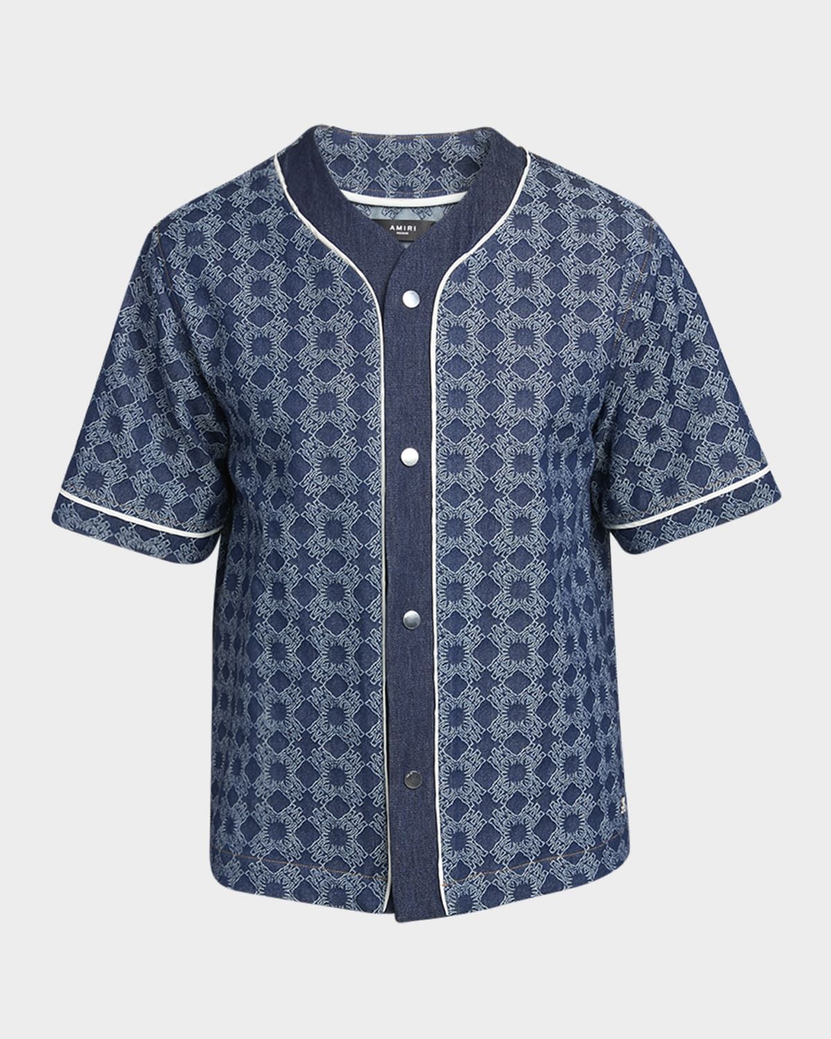Men & apos;s MA Quad Denim Snap-Front Baseball Shirt