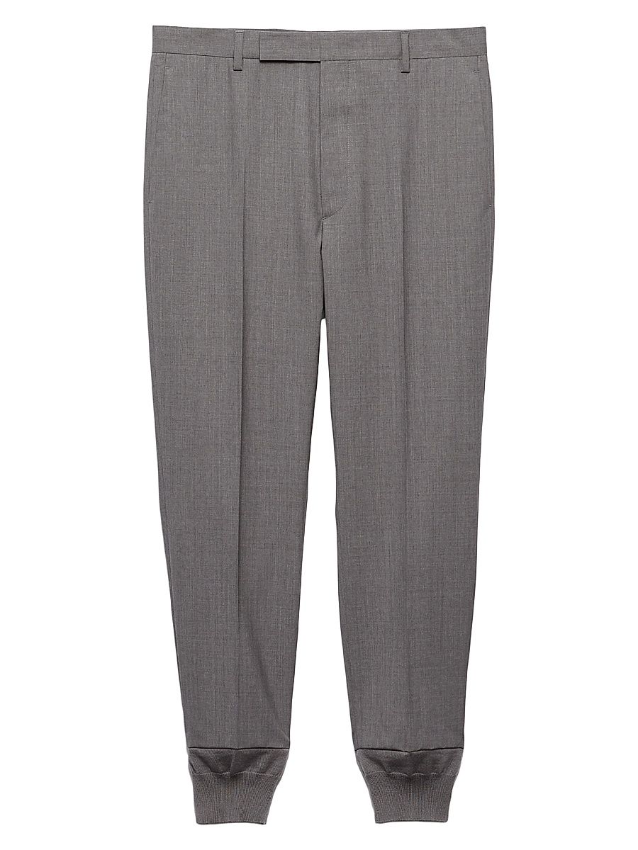 Men's Wool Joggers - Grey - Size 40