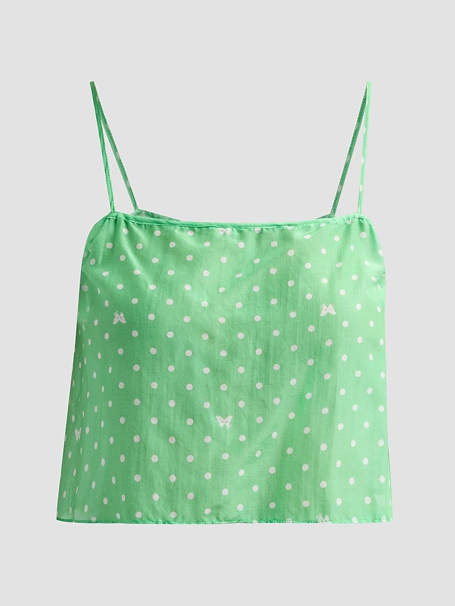 Women's High Summer Kiki Point Crop Top - Pelouse And Ivory - Size Large