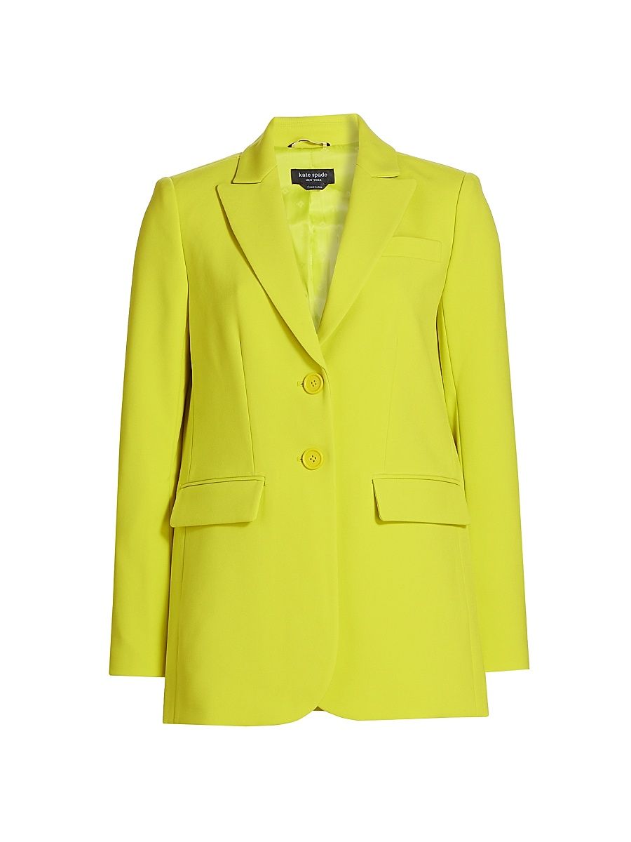 Women's Single-Breasted Twill Blazer - Wasabi - Size 4
