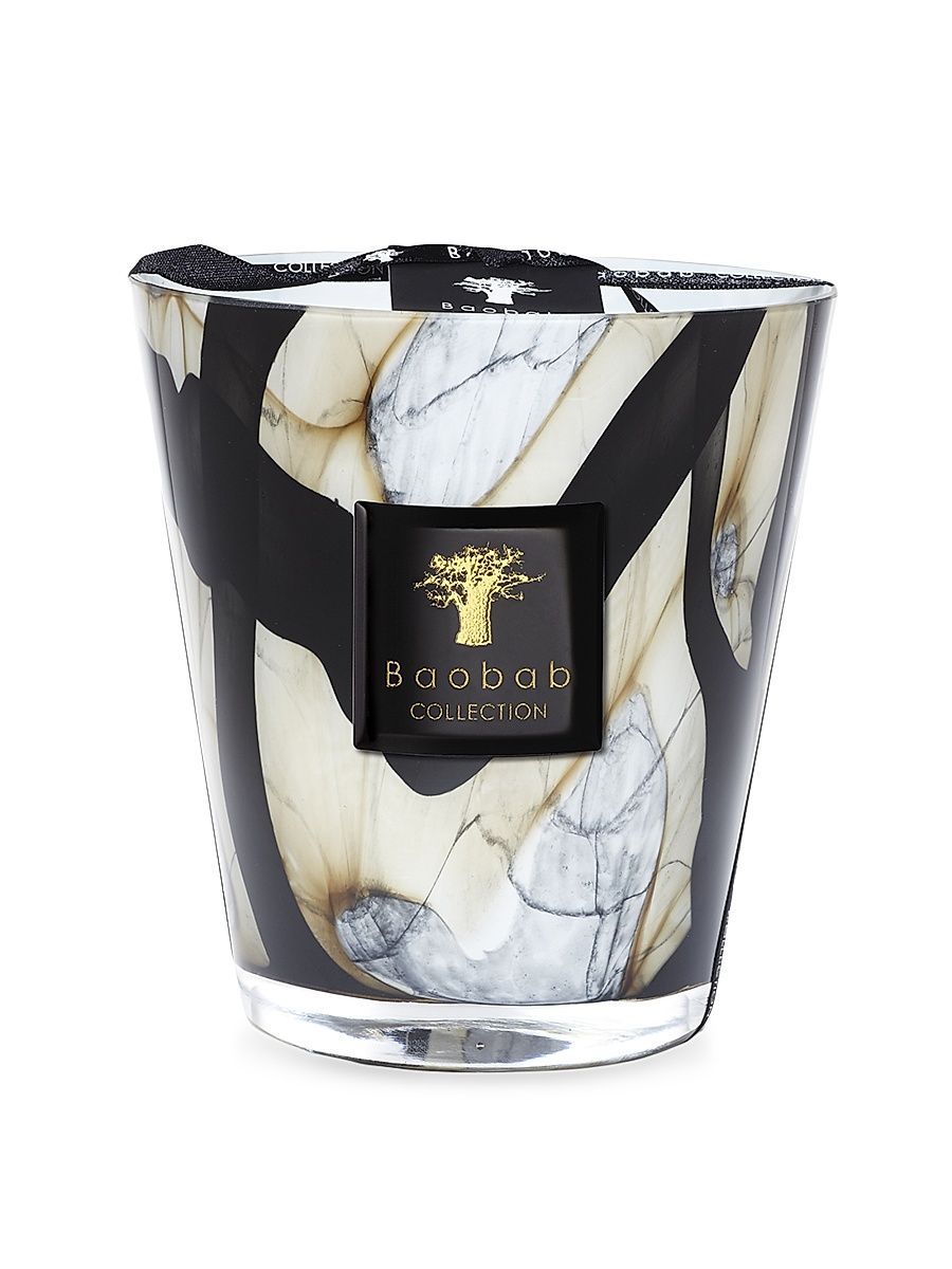Stones Marble Candle - Black