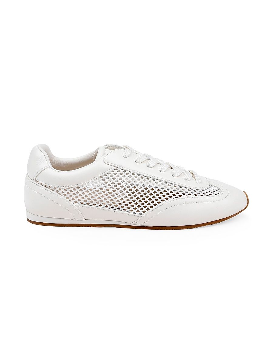 Women's Jarah Low-Top Sneakers - White Leather - Size 9
