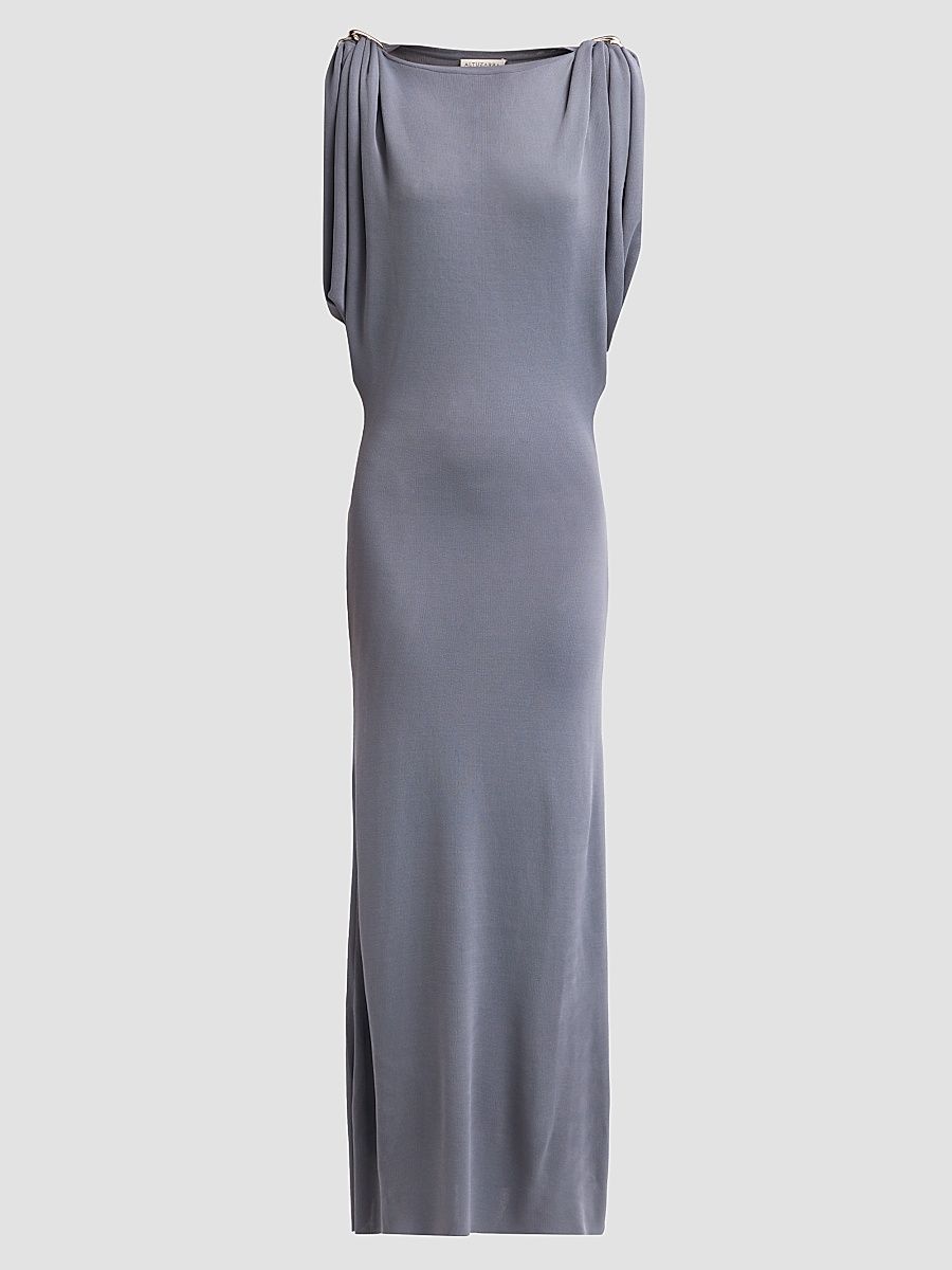 Women's Henderson Draped Maxi Dress - Ash Blue - Size XL