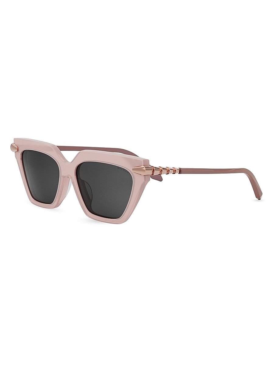 Women's Serpenti Viper 56MM Cat-Eye Sunglasses - Pink Gradient Smoke
