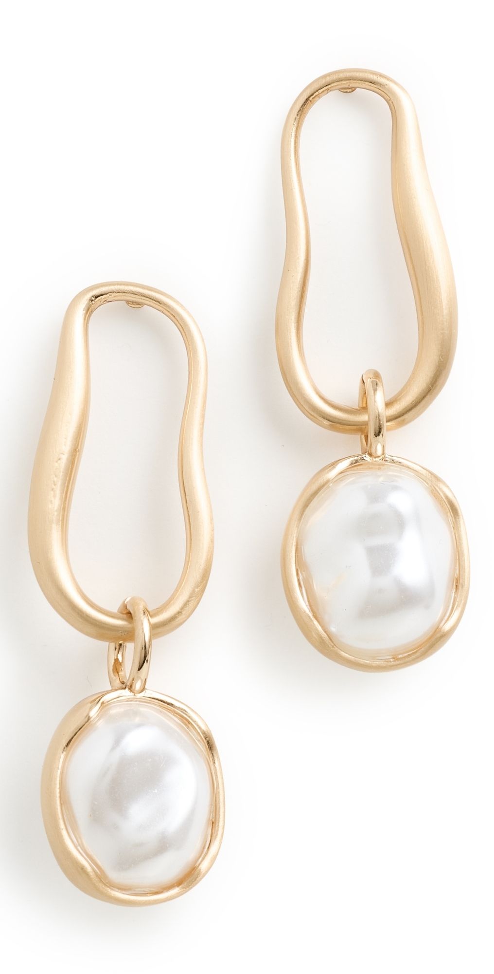 Cult Gaia Vera Earrings Brushed Brass One Size