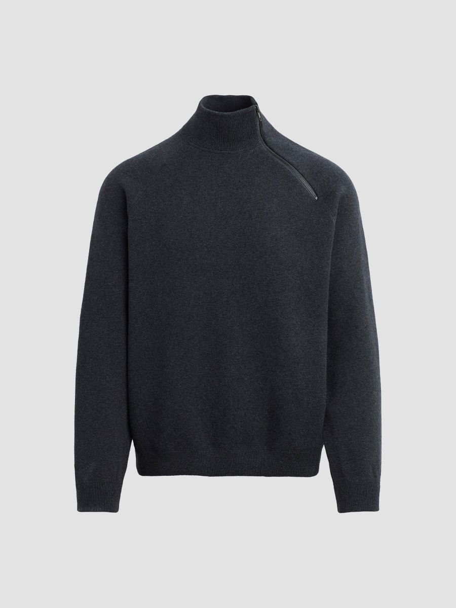 Hudson Jeans Men's Cotton-Cashmere Quarter-Zip Sweater - Wright - Size XXL
