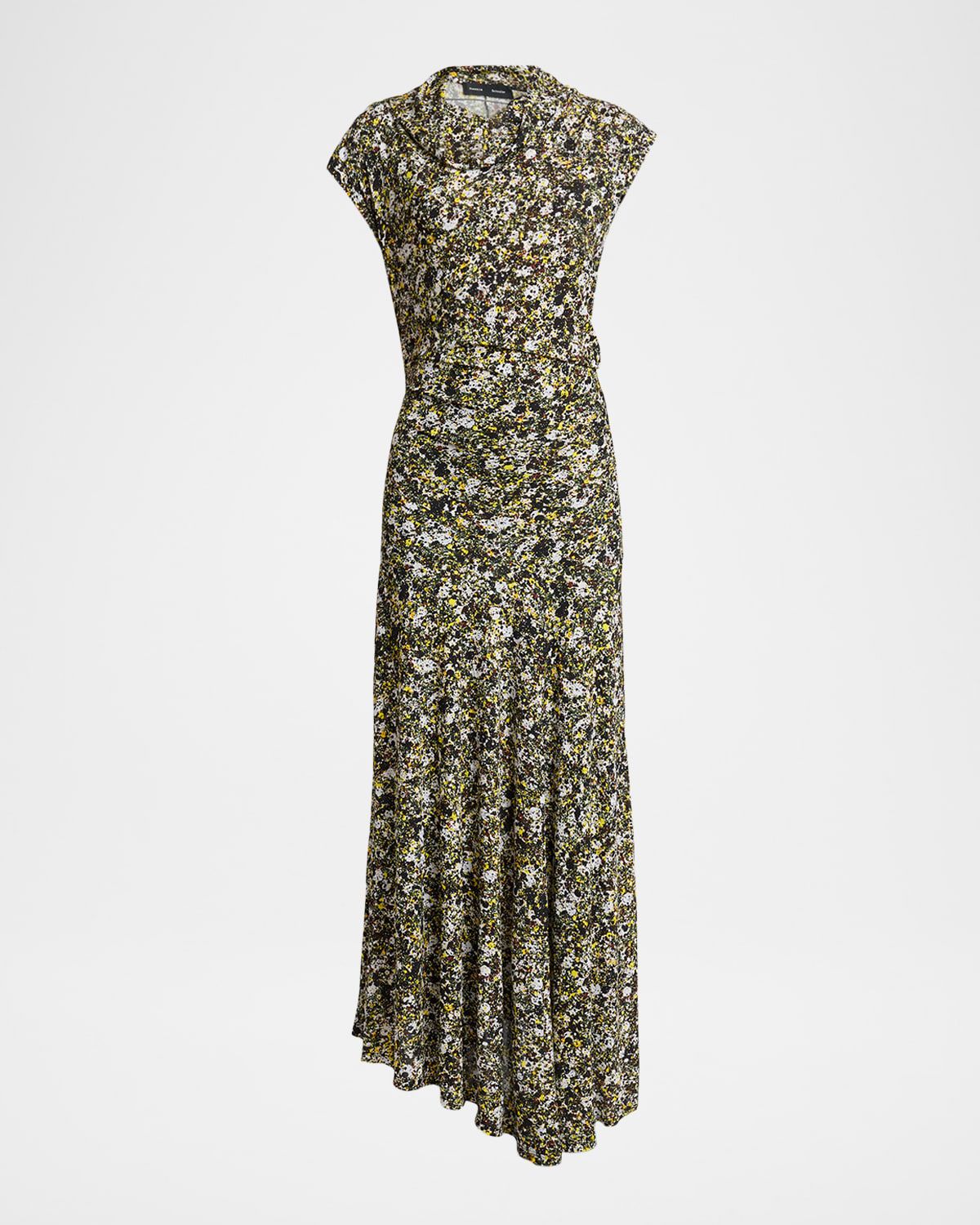 Tamara Printed Cowl-Neck Dress