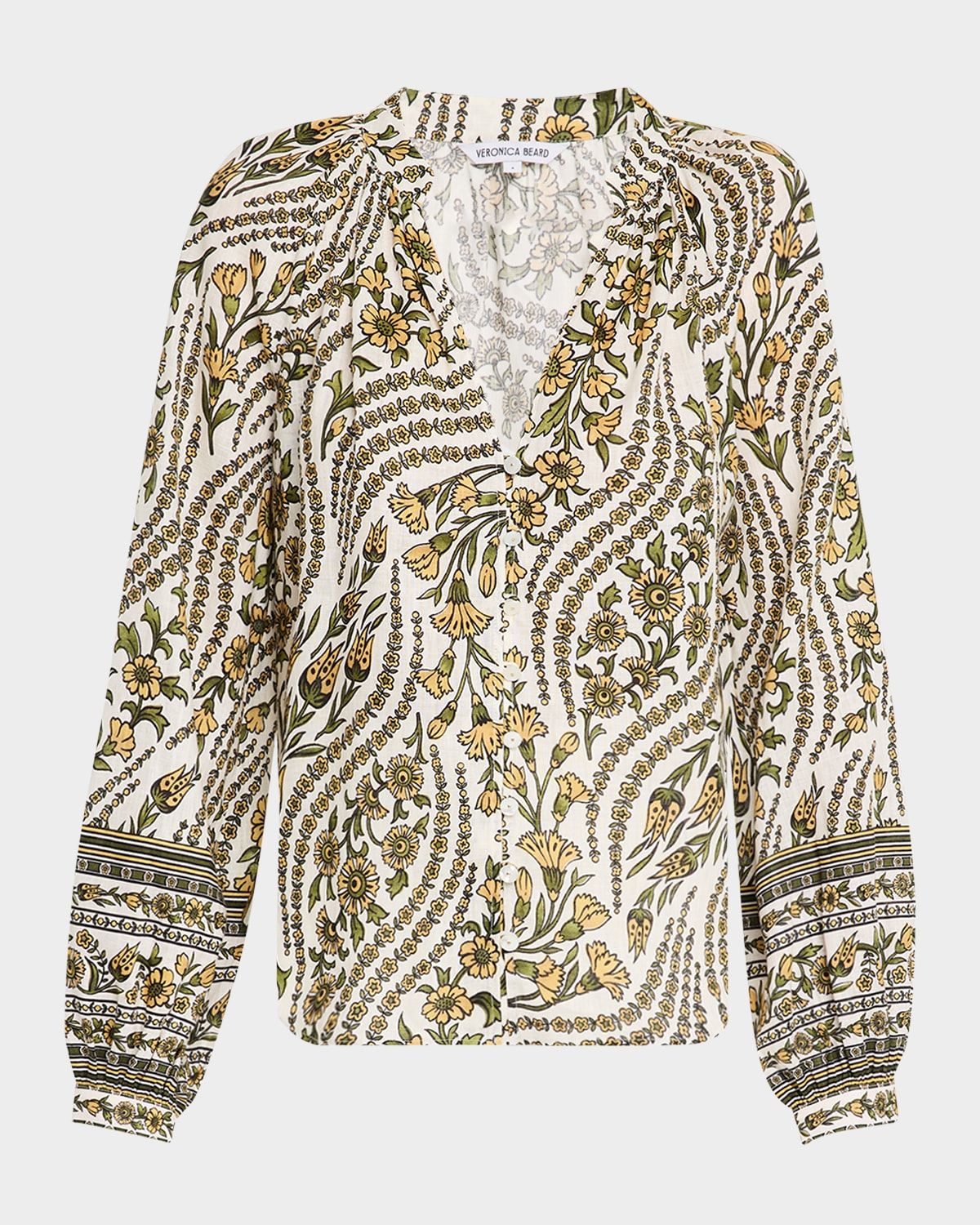 Ailani Floral-Print Linen Top