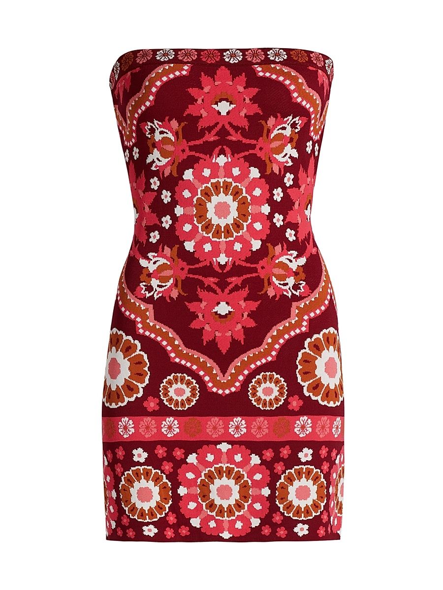 Women's Rome Jacquard Bandeau Body-Con Minidress - Mystic Rasberry - Size XL