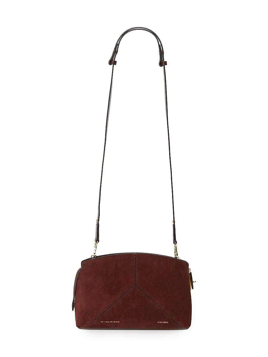 Women's Victoria Suede Crossbody Bag - Dark Brown