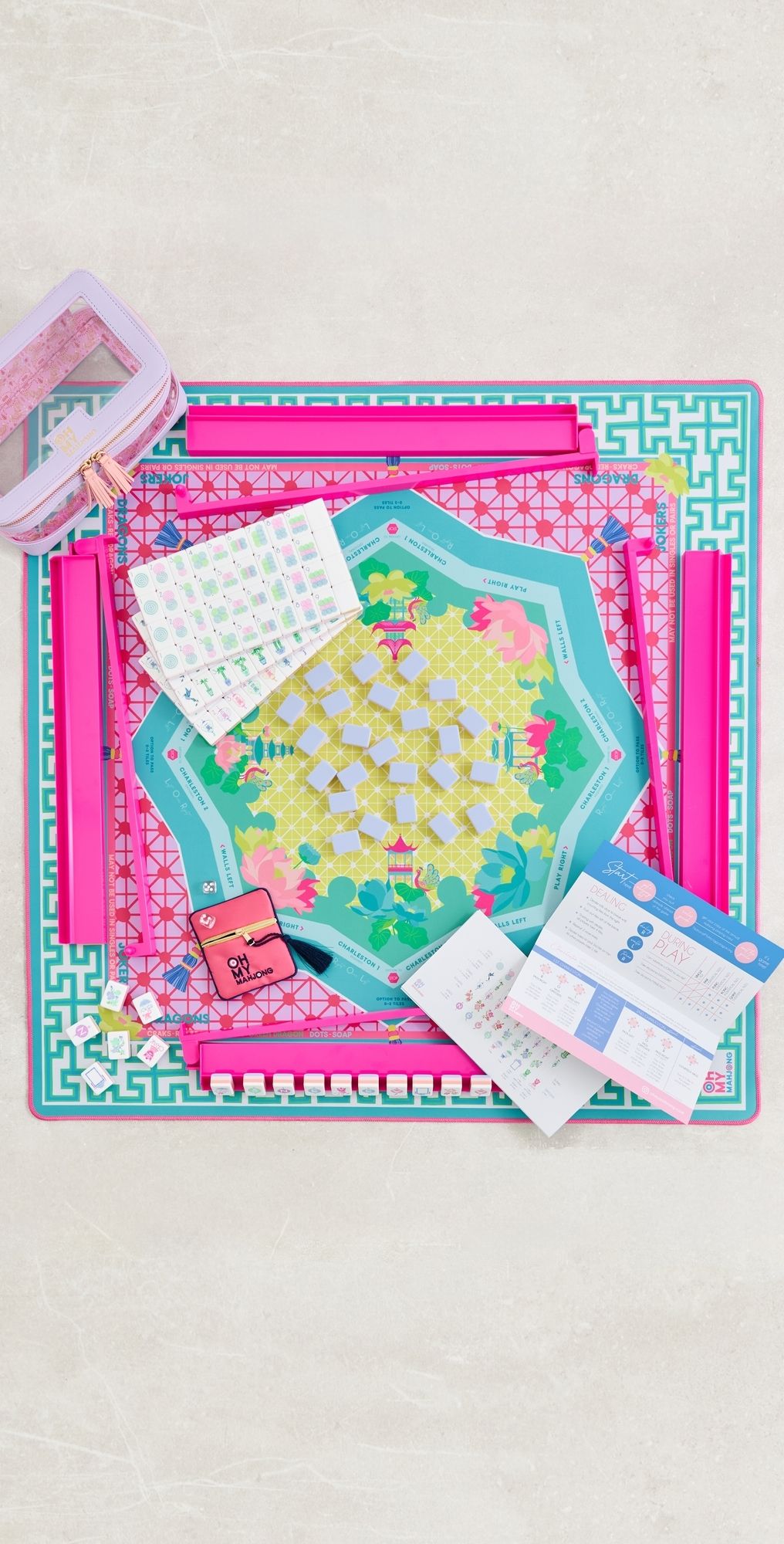 Oh My Mahjong Luminaire Mahjong Set Aqua One Size