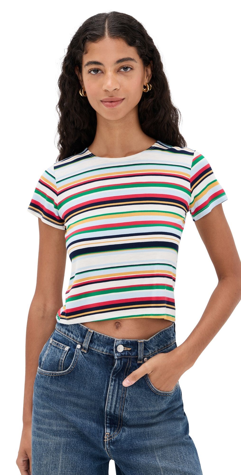 LE BOP Eloise Striped Tee Multi Stripe XXL