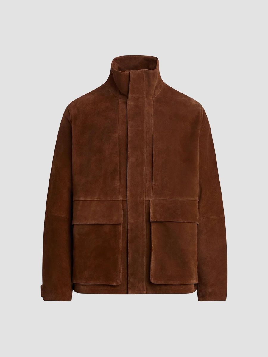 Joe's Jeans Men's Suede Travel Jacket - Whiskey - Size XL