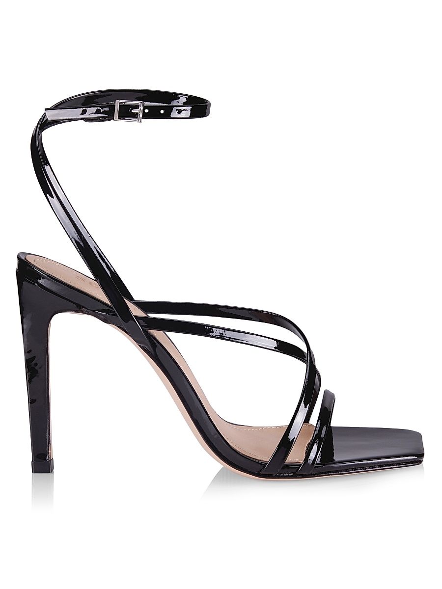 Women's Bari Patent Leather Strappy Sandals - Black - Size 11