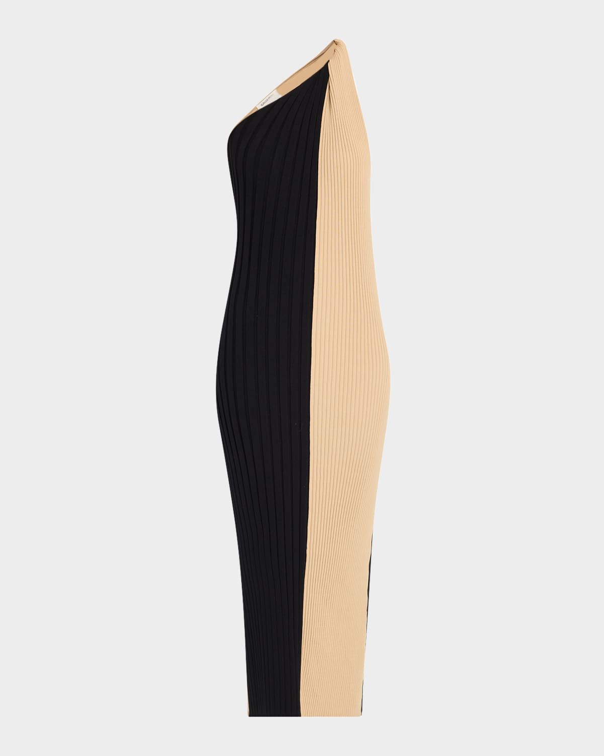Noto Ribbed Colorblock Bodycon Midi Dress