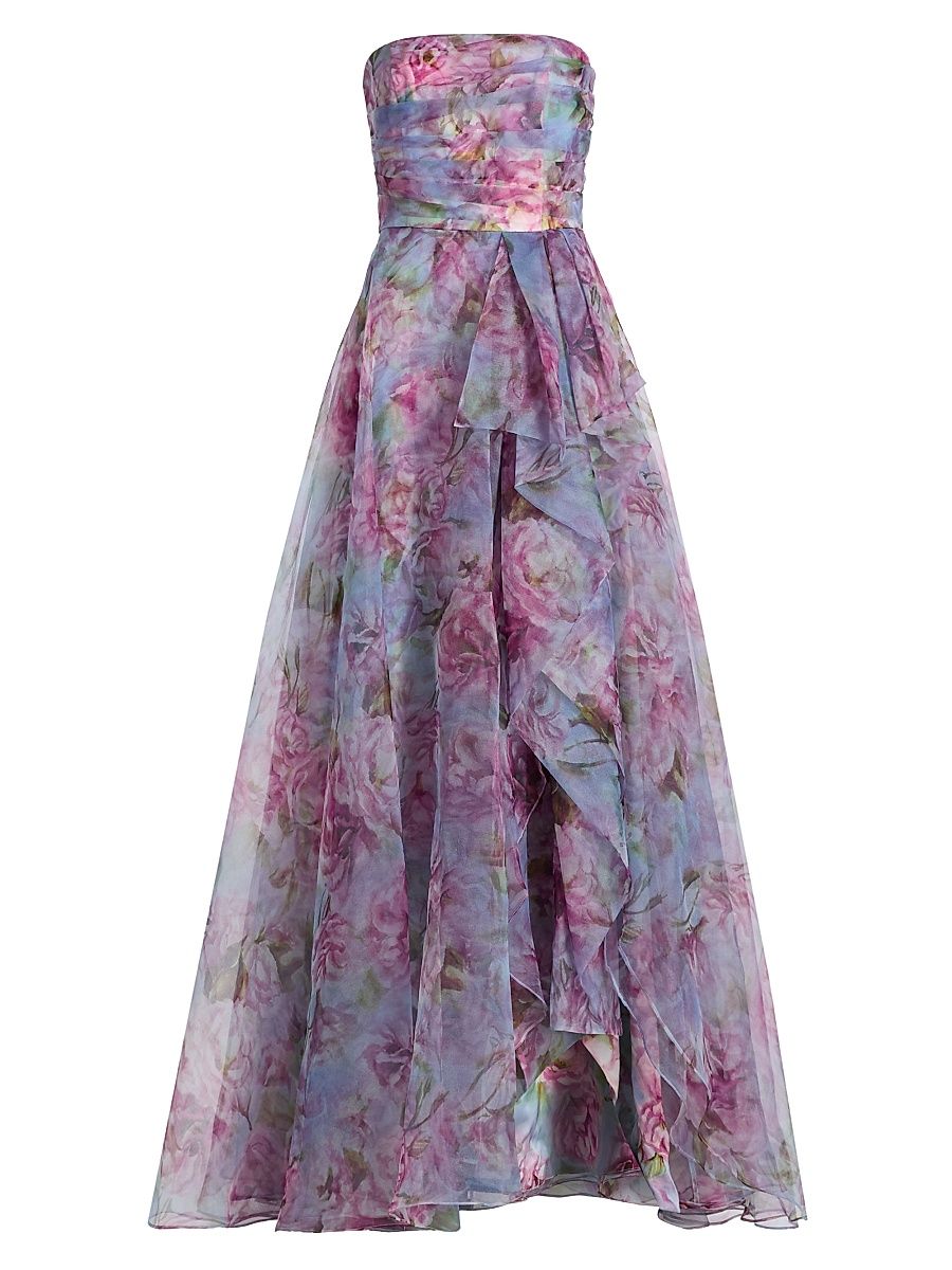 Women's Fahreta Floral Strapless Gown - Glass Garden - Size 16
