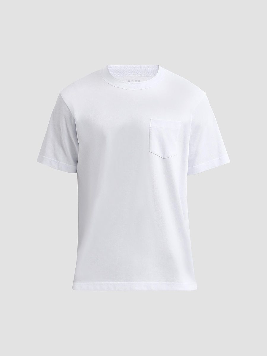 Men's Side Zip Cotton T-Shirt - White - Size XL