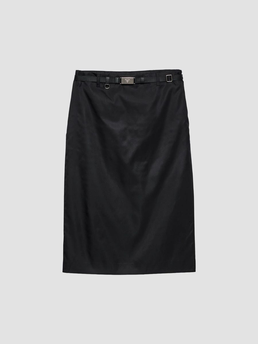 Prada Women's Nylon Pencil Skirt - Black - Size 0