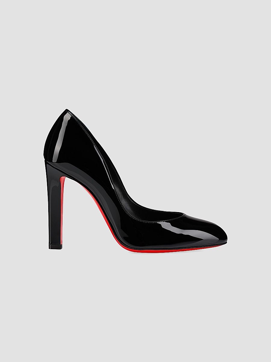 Christian Louboutin Women's Fannylove 100MM Patent Leather Pumps - Black - Size 12