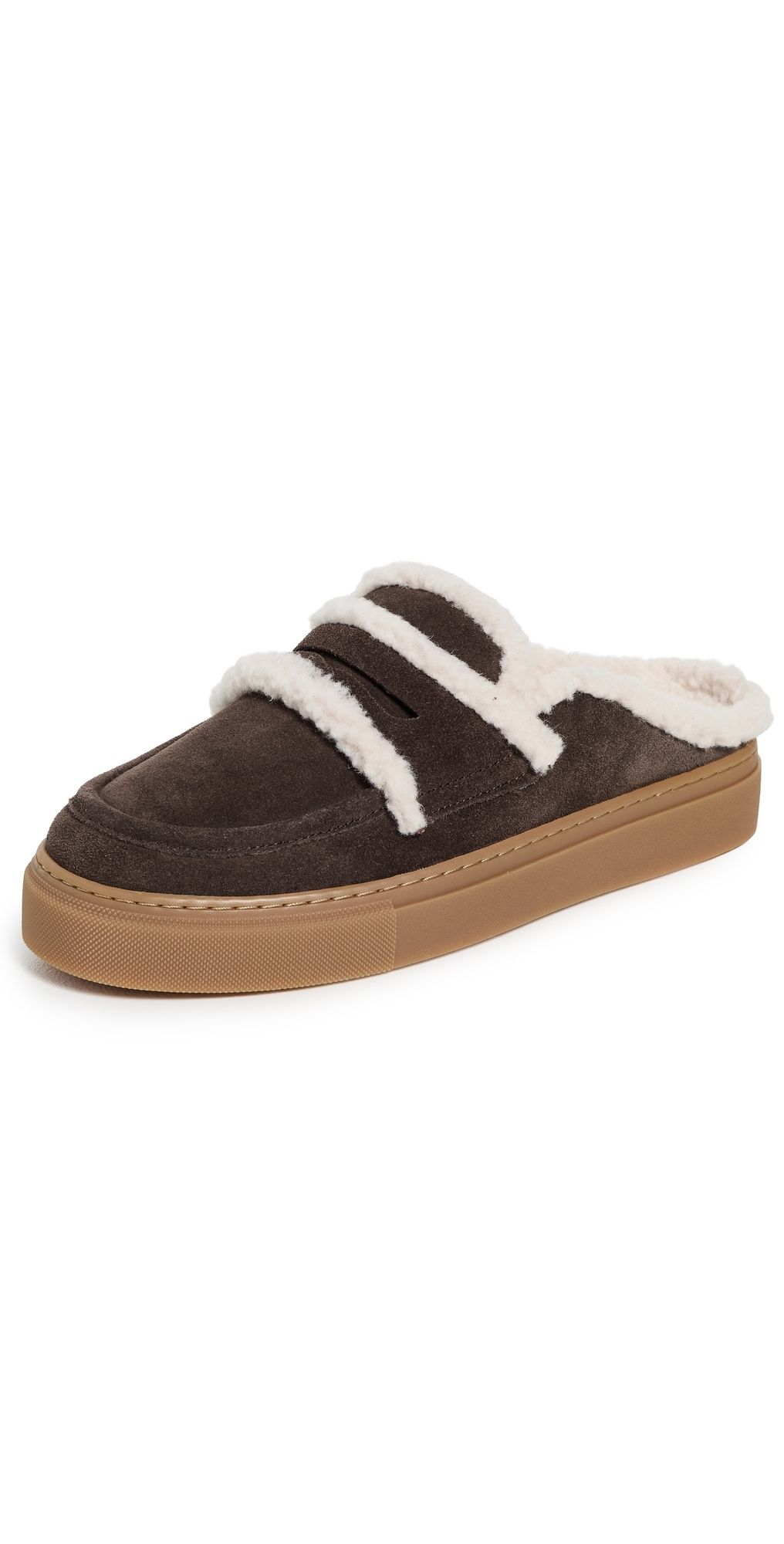 Inuikii Wool Mules Dark Brown 38