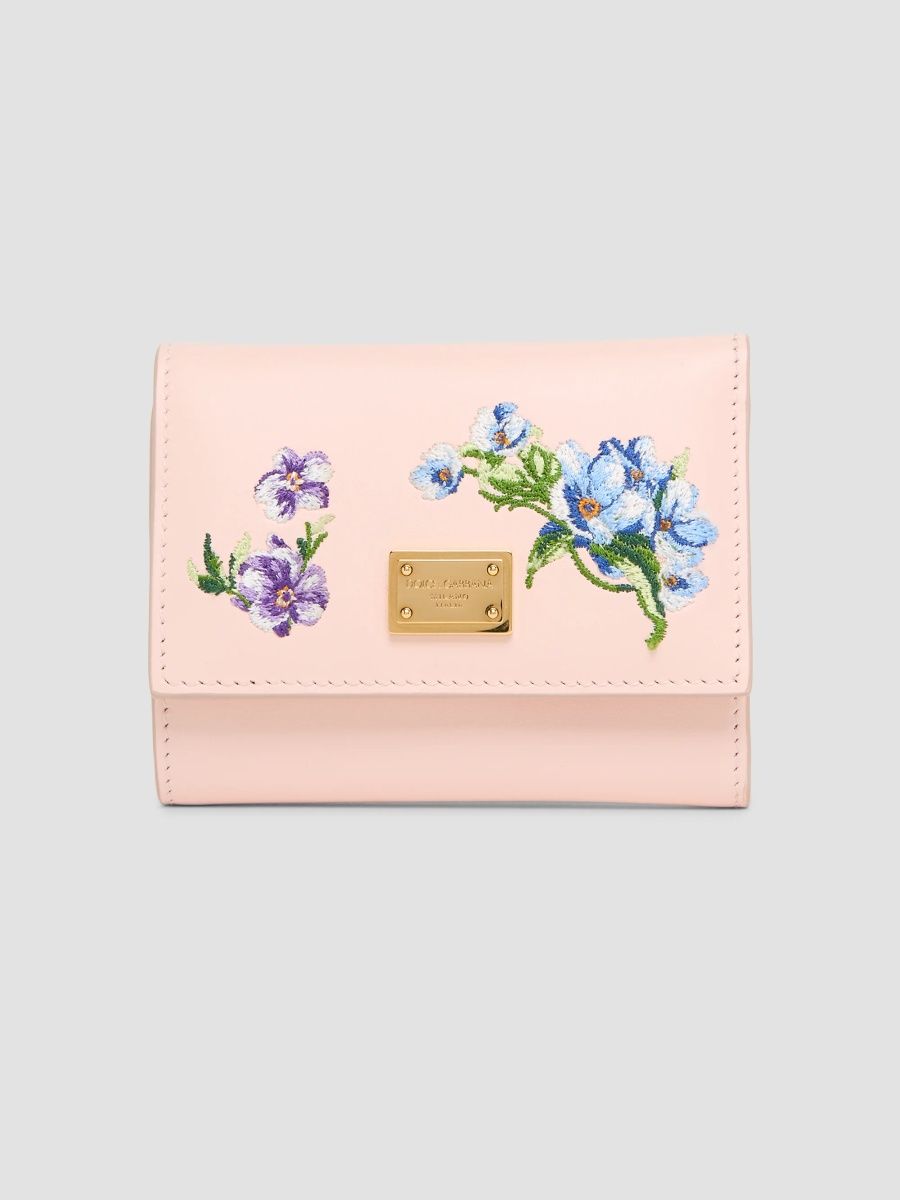 Dolce & Gabbana Women's Floral Leather Bifold Wallet - Rosa Multicolor