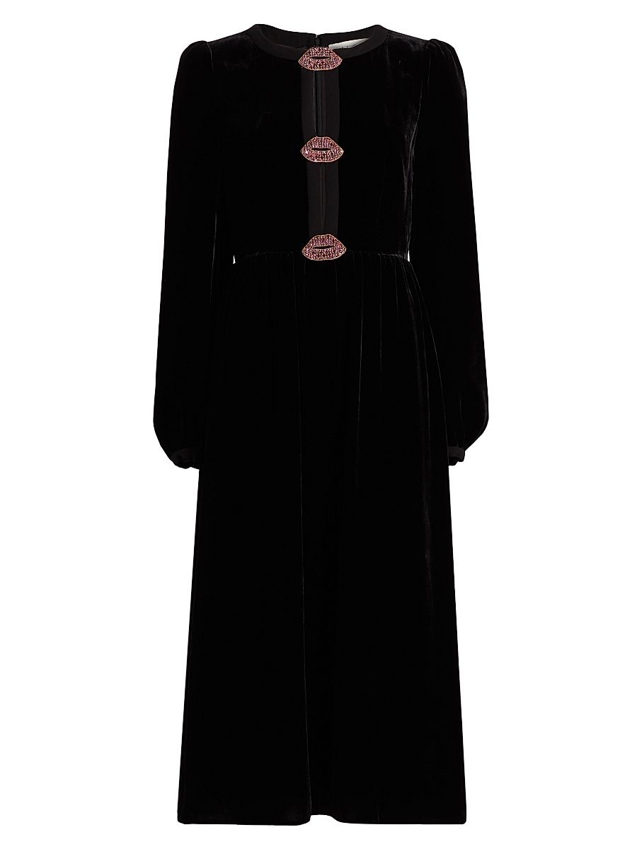 Women's Camille Bows Dress - Black Valentine Lip - Size 8