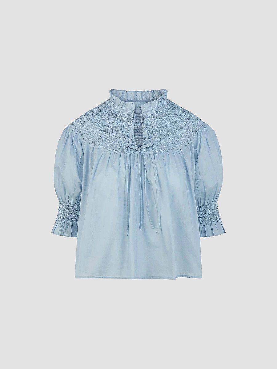 Women's The Zinnia Top - Dusty Blue - Size XXL